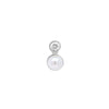 Pearl Diamond Duo Threaded Flat Back Earring | .25GMS .01CT | Single - Porter Lyons