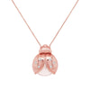 Pearl Lady Bug Necklace - Rose Gold | 5.5GMS .10CT