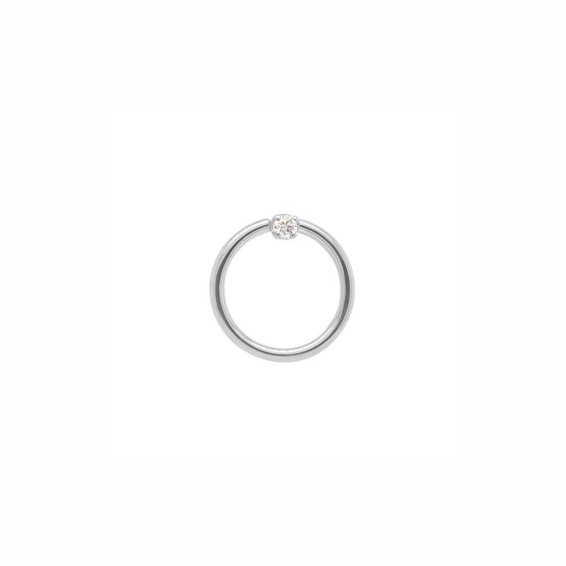 Fixed Diamond Seamless Hoop | .56GMS .03CT | Single - Porter Lyons