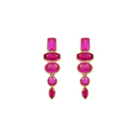 Ruby Multi Shape Drop Earrings | 5.05GMS 4.82CT - Porter Lyons