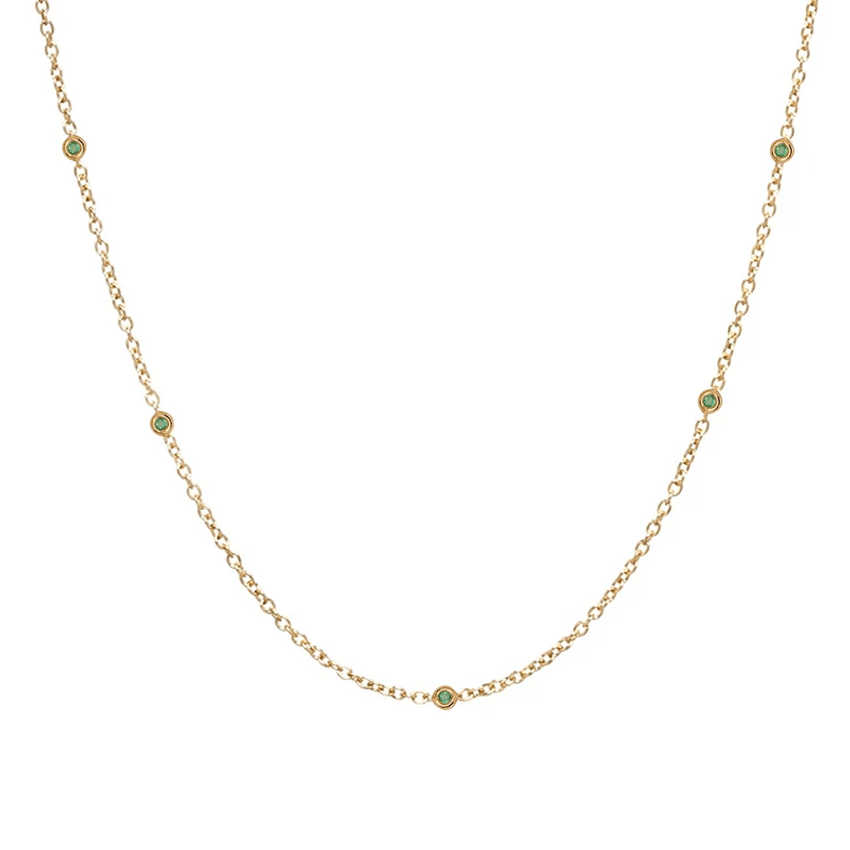 Emerald 2025 station necklace