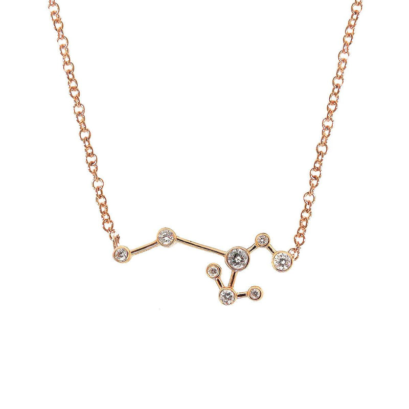Sagittarius Zodiac Astrology Necklace - Diamond Gold Constellation Pendant  – Valley Rose