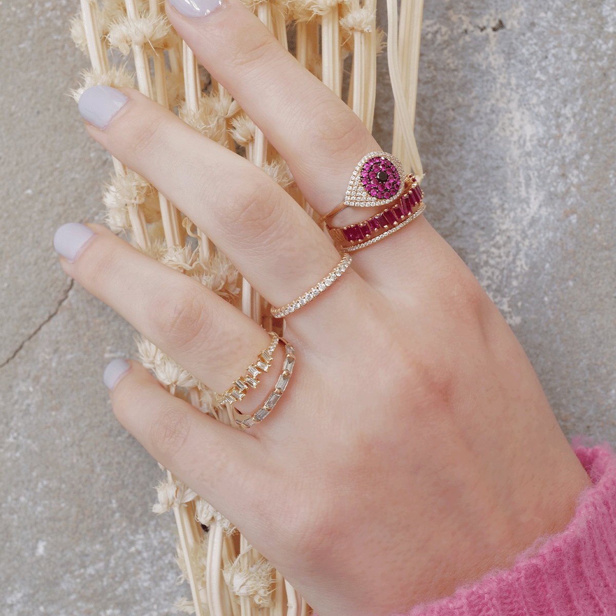 Evil Eye Protector Ring | 2.63GMS .41CT | Ruby - Porter Lyons