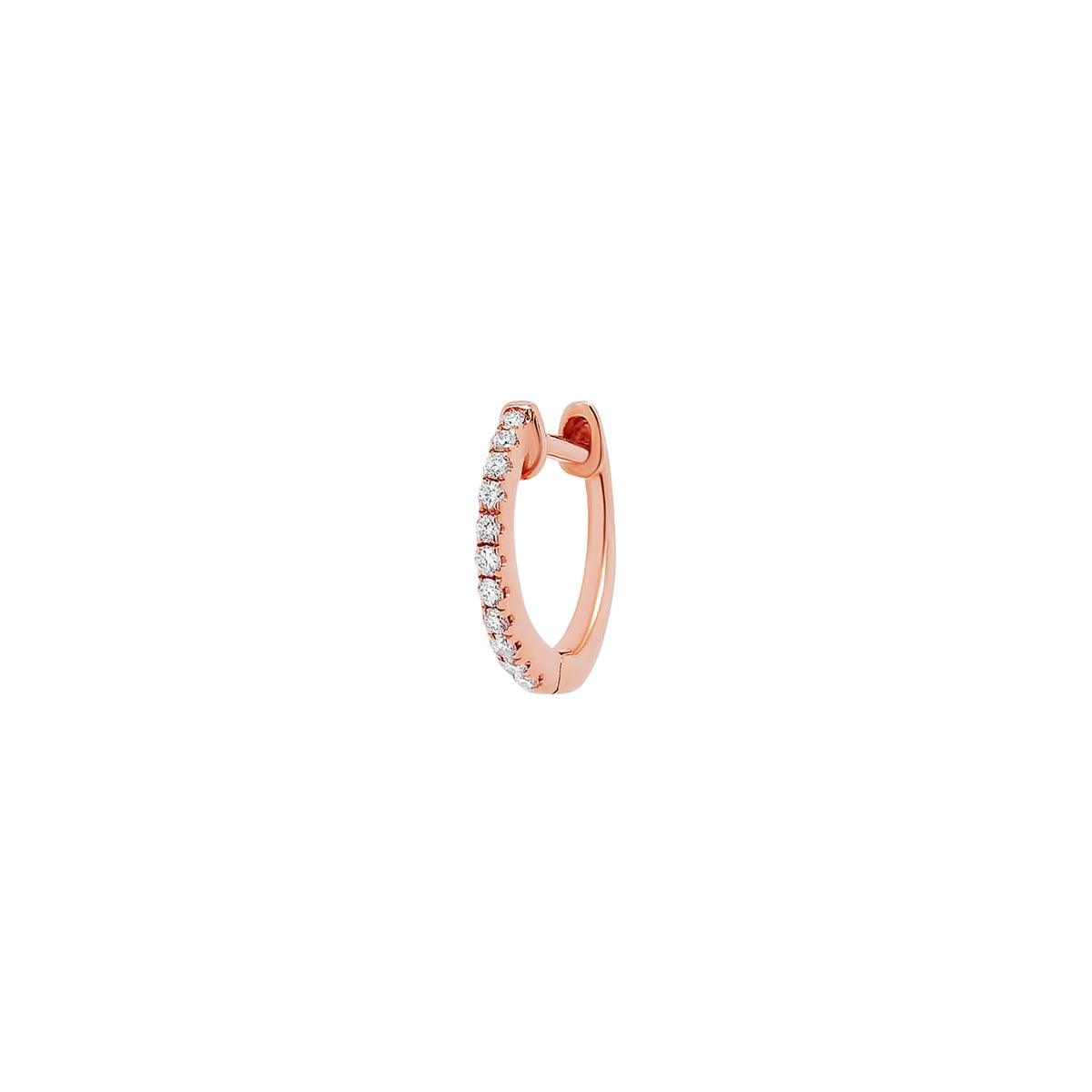 Small Diamond Huggie Hoop | .90GMS .08CT | Single