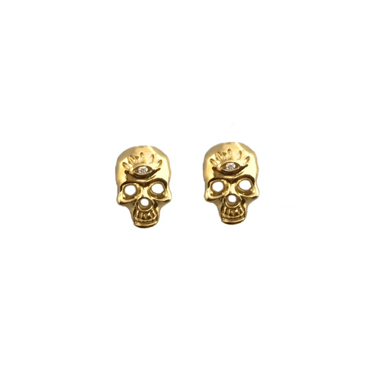 Third Eye Skull Earring | .5GMS .01CT | Single - Porter Lyons