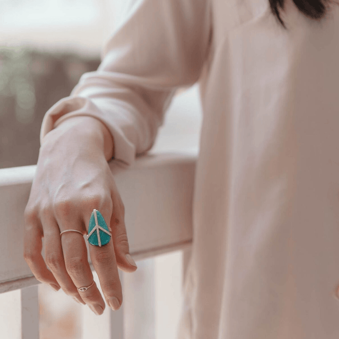 Turquoise Peace Ring | 4.2GMS  .25CT - Porter Lyons