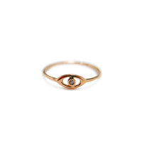 Mini Evil Eye Pinky Ring | .5GMS .01CT - Porter Lyons