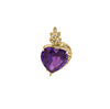 Vintage Amethyst Sacred Heart Pendant | 4.66GMS .05CTW