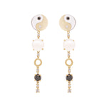 Yin Yang Drop Earrings - Moonstone | 4.5GMS .8CT