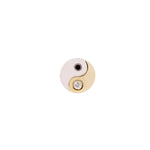 Yin Yang Threaded Flat Back Earring | .3GMS .01CT | Single