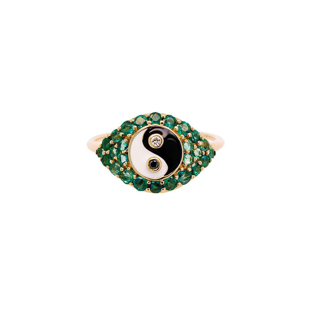 Yin Yang Ring | 2.4GMS .60CT | Emerald